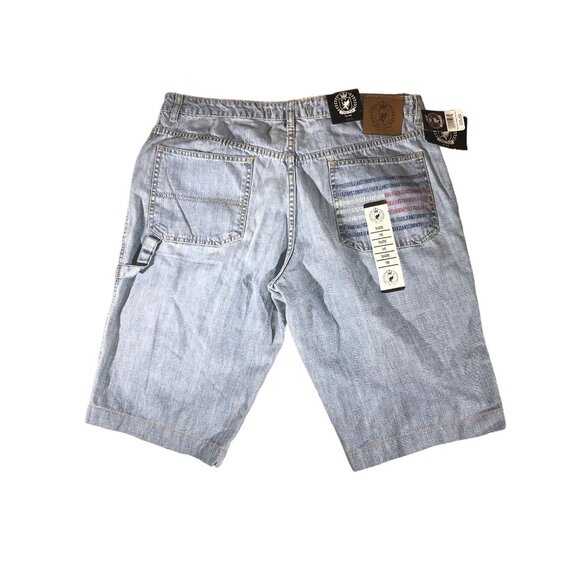 Tommy Hilfiger Mens Bklyn Untld Light Wash Blue Jean Shorts - Picture 2 of 6